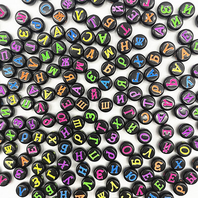 500 ks 7x4mm všetky druhy zmiešaných písmen akrylových korálok voľné dištančné korálky na výrobu šperkov DIY odevné doplnky