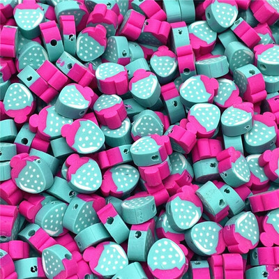 30 ks/sada 10 mm ovocné korálky z polymérovej hliny, korálky z rôznych farieb, dištančné korálky z polymérovej hliny na výrobu šperkov, náramok, náhrdelník.