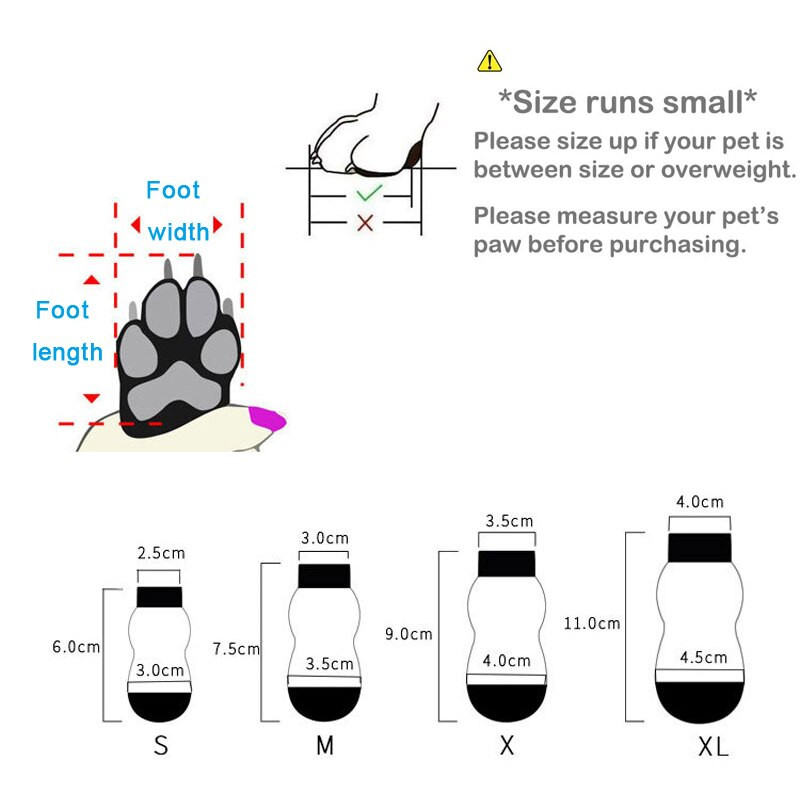 4 bucăți/set șosete anti-alunecare pentru câini de companie șosete tricotate șosete de iarnă, groase, călduroase, pentru protecția labei, șosete pentru câini, ciorapi pentru vacanța de Crăciun
