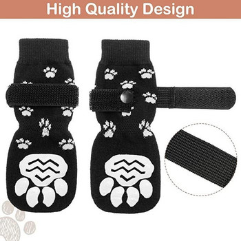 4 τεμάχια/σετ Χριστουγεννιάτικες κάλτσες για σκύλους Ζεστές αντιολισθητικές κάλτσες για κουτάβι Βαμβακερές κάλτσες προμήθειες για κατοικίδια