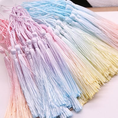 New Gradient 13cm Tassels For Crafts Polyester Silk Tassel Fringe Crafts Jewelry Diy Sewing Clothing Pendant Decor Bookmark