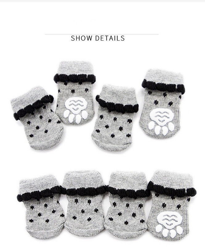 Roztomilé nové ponožky pre domáce zvieratá, farebné ponožky pre psov, ochranné ponožky pre domáce zvieratá, návleky na topánky pre malých psov, oblečenie pre mačky, protišmykové, proti poškriabaniu, ponožky pre šteniatka a mopsíkov