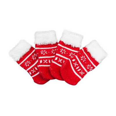 Kutsikasokid Jõulutrükiga Koerad Kudumid Puuvillane Soojem Pehmed Sokid Libisemisvastased Mugavad Sokid Vastupidavad lemmikloomad Hingavad sokid