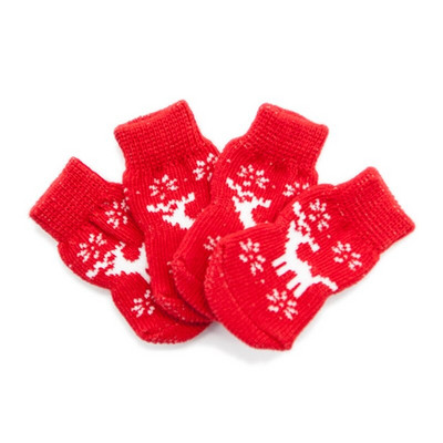 Kutsikasokid Jõulutrükiga Koerad Kudumid Puuvillane Soojem Pehmed Sokid Libisemisvastased Mugavad Sokid Vastupidavad lemmikloomad Hingavad sokid