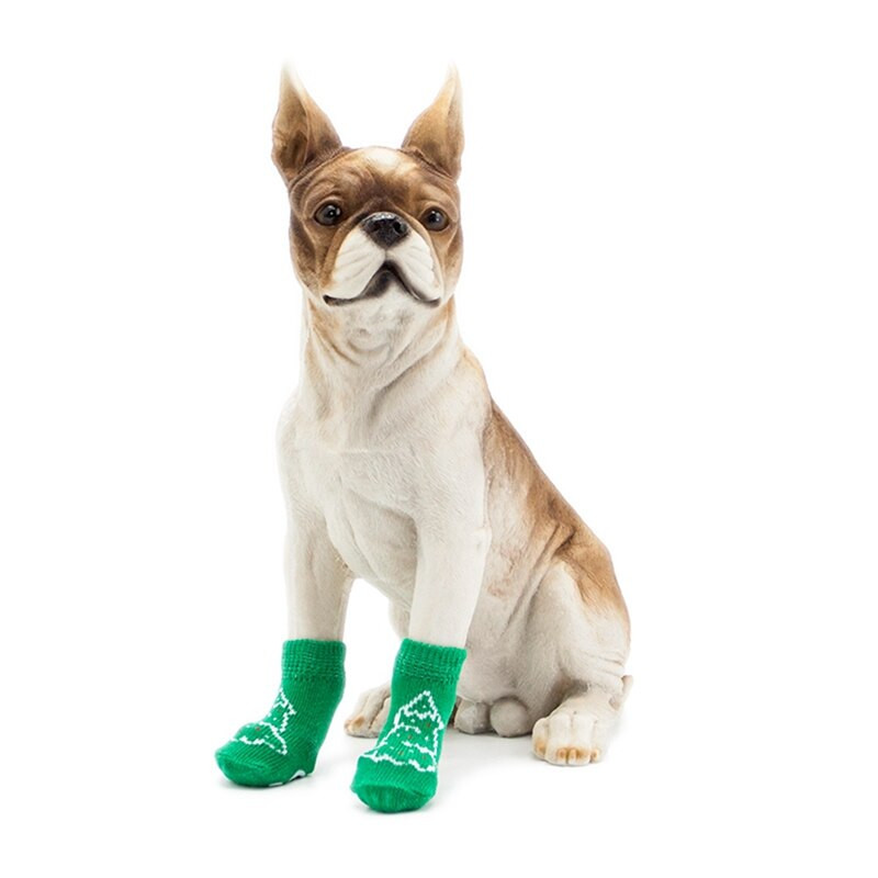 Kutsikasokid Jõulutrükiga Koerad Kudumid Puuvillane Soojem Pehmed Sokid Libisemisvastased Mugavad Sokid Vastupidavad lemmikloomad Hingavad sokid