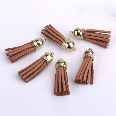 60/100 vnt., 38 mm aukso spalvos zomšos dirbtinės odos kutas, skirtas raktų pakabukui Mobiliųjų telefonų dirželiai Papuošalai Vasariniai „pasidaryk pats“ pakabukų pakabukų paieška