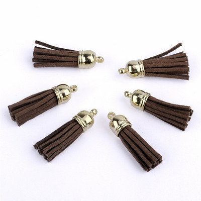 60/100 vnt., 38 mm aukso spalvos zomšos dirbtinės odos kutas, skirtas raktų pakabukui Mobiliųjų telefonų dirželiai Papuošalai Vasariniai „pasidaryk pats“ pakabukų pakabukų paieška