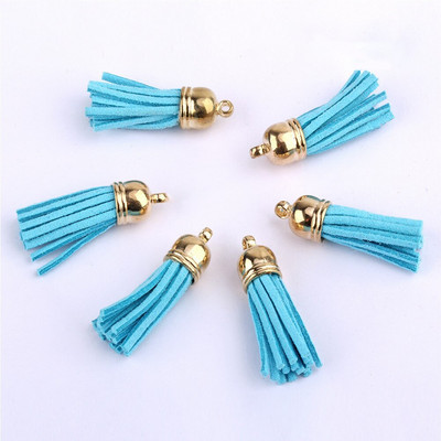 60/100 vnt., 38 mm aukso spalvos zomšos dirbtinės odos kutas, skirtas raktų pakabukui Mobiliųjų telefonų dirželiai Papuošalai Vasariniai „pasidaryk pats“ pakabukų pakabukų paieška