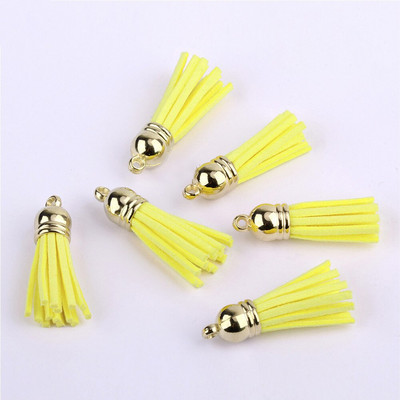 60/100 vnt., 38 mm aukso spalvos zomšos dirbtinės odos kutas, skirtas raktų pakabukui Mobiliųjų telefonų dirželiai Papuošalai Vasariniai „pasidaryk pats“ pakabukų pakabukų paieška