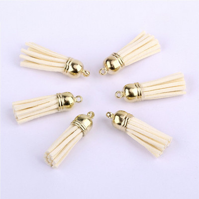 60/100 vnt., 38 mm aukso spalvos zomšos dirbtinės odos kutas, skirtas raktų pakabukui Mobiliųjų telefonų dirželiai Papuošalai Vasariniai „pasidaryk pats“ pakabukų pakabukų paieška