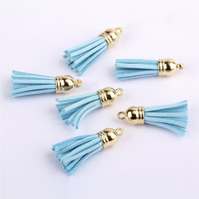 60/100 vnt., 38 mm aukso spalvos zomšos dirbtinės odos kutas, skirtas raktų pakabukui Mobiliųjų telefonų dirželiai Papuošalai Vasariniai „pasidaryk pats“ pakabukų pakabukų paieška