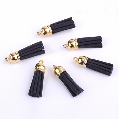 60/100 vnt., 38 mm aukso spalvos zomšos dirbtinės odos kutas, skirtas raktų pakabukui Mobiliųjų telefonų dirželiai Papuošalai Vasariniai „pasidaryk pats“ pakabukų pakabukų paieška