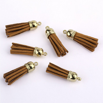 60/100 vnt., 38 mm aukso spalvos zomšos dirbtinės odos kutas, skirtas raktų pakabukui Mobiliųjų telefonų dirželiai Papuošalai Vasariniai „pasidaryk pats“ pakabukų pakabukų paieška