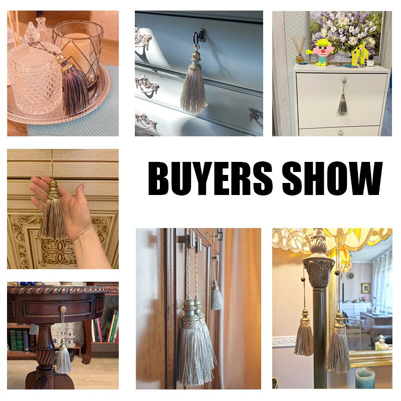 1vnt Auksiniai kutai Amatai Apdailos pakabinamos virvės Šilko kutais užuolaidų dekoras Namų aksesuarai Svetainės papuošalai „Pasidaryk pats“ Dekoratyviniai