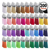 200 gabali Atslēgu piekariņi Pušķi Ādas Atslēgu piekariņi Pušķu piekariņi Lielapjoma Atslēgu piekariņi Bārkstis pušķi priekš DIY Atslēgu piekariņi Amatniecības piederumi