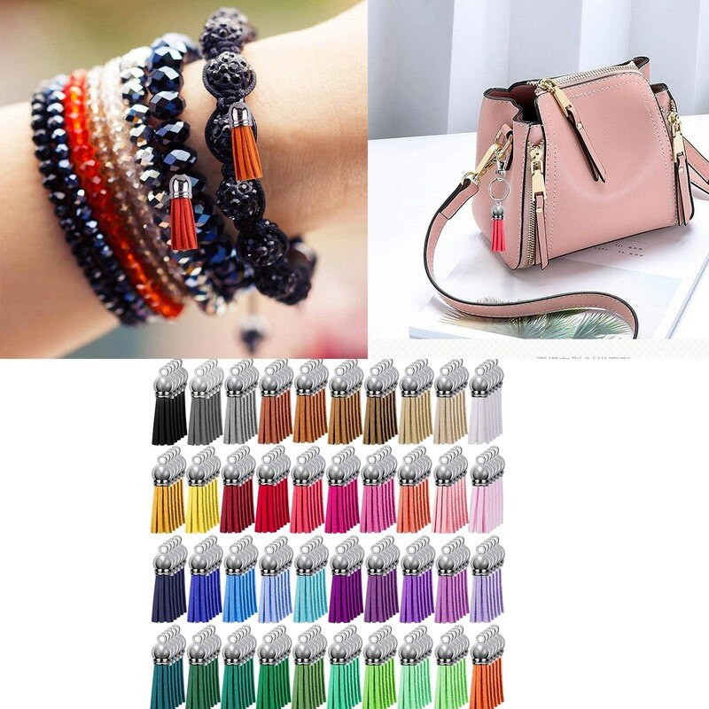 200 vienetų raktų pakabukų kutai Odiniai raktų pakabukai kutai pakabukai masiniai raktų pakabukai su kutais, skirti „pasidaryk pats“ raktų pakabukai amatų reikmenims