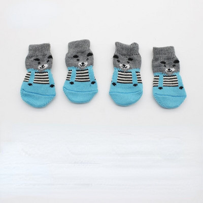 [2021 Promoție] Șosete anti-alunecare pentru pisici Șosete pentru câini din bumbac pur Teddy VIP șosete pentru câini mici Pomeranian pentru animale de companie șosete anti-alunecare pentru pantofi