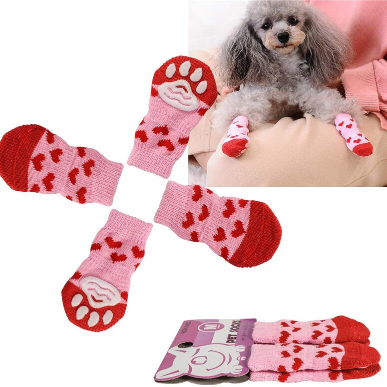 [2021 Promoție] Șosete anti-alunecare pentru pisici Șosete pentru câini din bumbac pur Teddy VIP șosete pentru câini mici Pomeranian pentru animale de companie șosete anti-alunecare pentru pantofi
