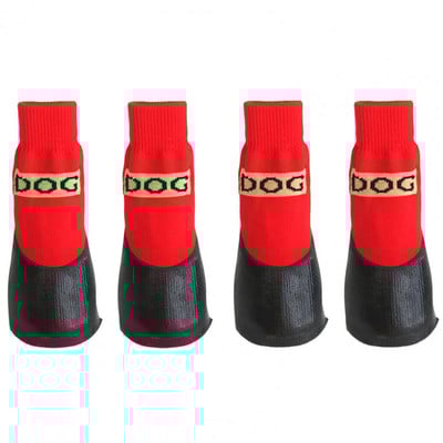 4 ks ponožiek pre mačky, priedušné, protišmykové, odolné proti opotrebovaniu, nepremokavý povrch, udržiavanie tepla, odolné proti poškriabaniu, jesenné a zimné topánky pre psov