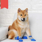 Чорапи за чихуахуа Дрехи за кучета Обувки Водоустойчиви Skarpetki Dla Psa Водоустойчиви гумени водоустойчиви неплъзгащи се ботуши за дъжд и сняг