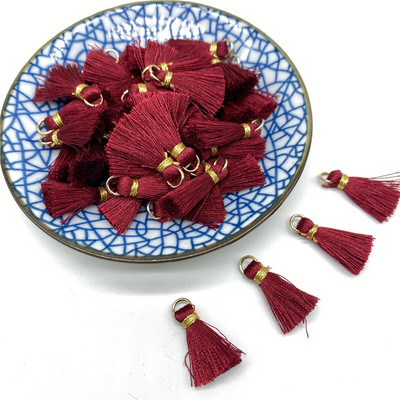 10 τμχ Δερμάτινες φούντες 28 χιλ. Περιθώριο κρόσια για ράψιμο κουρτινών Αξεσουάρ DIY Μπρελόκ ιμάντες κινητού τηλεφώνου Κρεμαστό κόσμημα ευρήματα