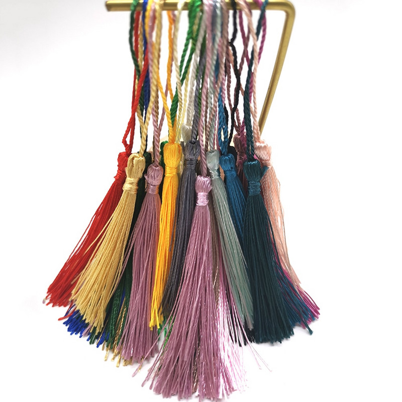 32 tk/pakk segavärvi 7cm Riputusnöör siiditutid narmasõmblus tukk tutti trimmi võtmetutid meisterdamiseks Kaunista kardinatele juurdepääsu