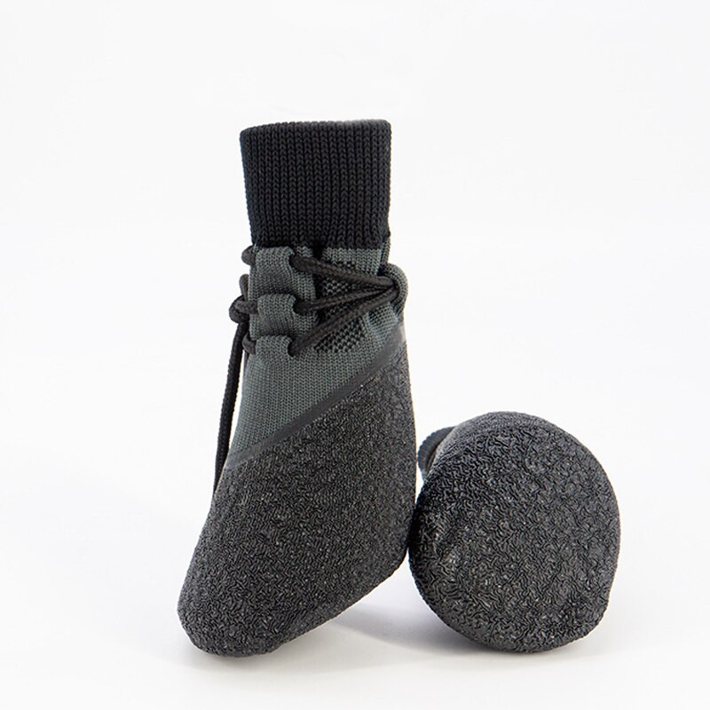 ABQP kojinės šunims lauke mažiems kačių šunims Trikotažo šiltos kojinės nuo slydimo guminių padų batai Priedai 4vnt Spausdinti Paw Sport Pet Cats