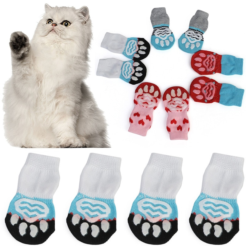 Neslystančios naminių gyvūnėlių kojinės mielos, šiltos, plaunamos letenų apsaugos priemonės naminiams gyvūnėliams skirtos šunų katės vidaus dėvėjimui xqmg šunų kojinės naminiams gyvūnėliams karštas produktas