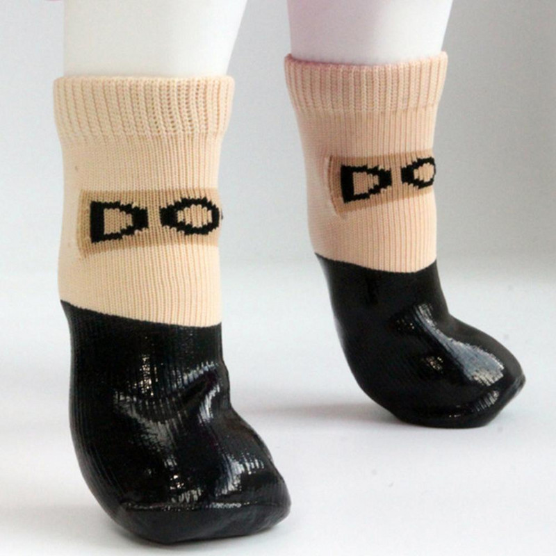 4 ks ponožiek pre psov, topánky do dažďa, snehové čižmy, ponožky, jeseň a zima