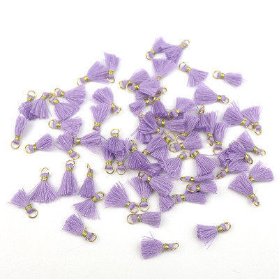 50 ks 1 cm bavlnená niť mini strapcový prívesok DIY remeselné materiály šperky náušnice ozdoby závesný prsteň malý strapcový lem