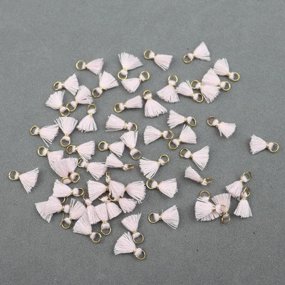 50 ks 1 cm bavlnená niť mini strapcový prívesok DIY remeselné materiály šperky náušnice ozdoby závesný prsteň malý strapcový lem