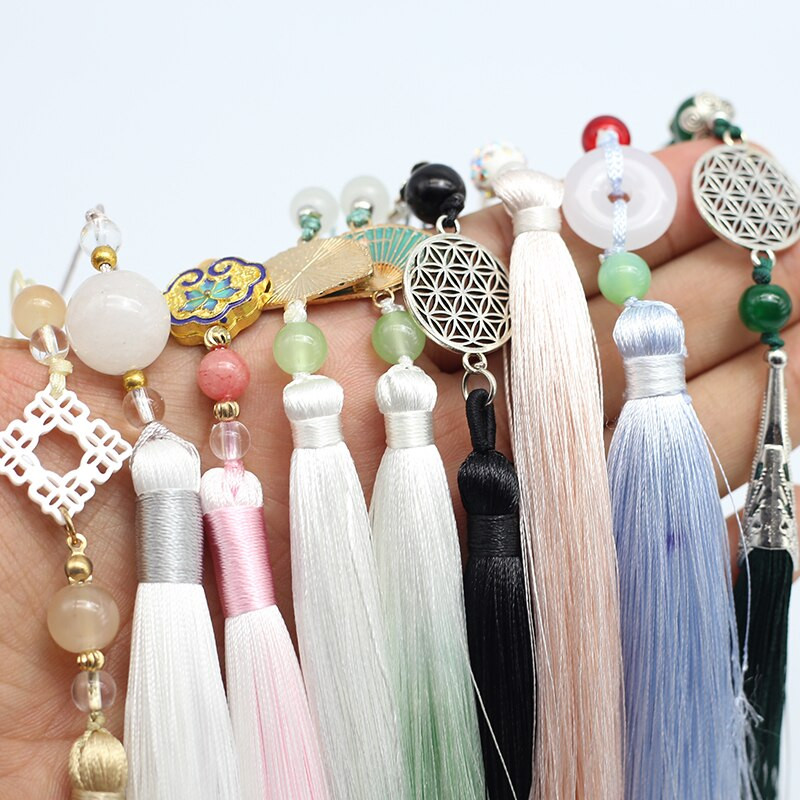 20-28 cm Kabantis virvė Šilko kutai Krašteliai Kinietiško stiliaus Kabliukai Pakabukai Papuošalai Rasti reikmenys Priedai