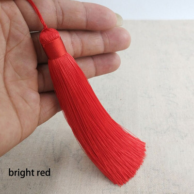 Ciucuri personalizabili de 12 cm din poliester cu inel de agățat, breton de cusut de mătase, ciucuri decorative cu cheie pentru decorarea casei cu pandantiv