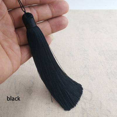 Ciucuri personalizabili de 12 cm din poliester cu inel de agățat, breton de cusut de mătase, ciucuri decorative cu cheie pentru decorarea casei cu pandantiv