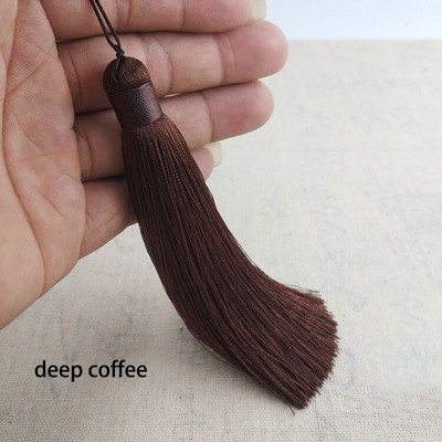 Ciucuri personalizabili de 12 cm din poliester cu inel de agățat, breton de cusut de mătase, ciucuri decorative cu cheie pentru decorarea casei cu pandantiv