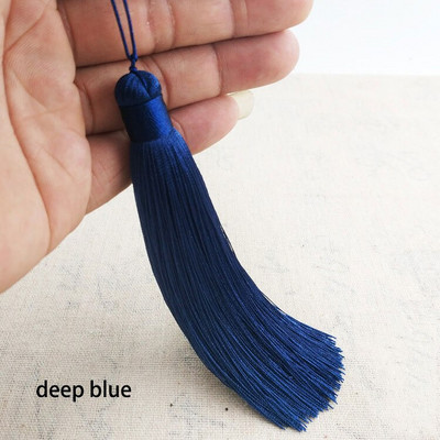 Ciucuri personalizabili de 12 cm din poliester cu inel de agățat, breton de cusut de mătase, ciucuri decorative cu cheie pentru decorarea casei cu pandantiv