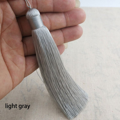 Ciucuri personalizabili de 12 cm din poliester cu inel de agățat, breton de cusut de mătase, ciucuri decorative cu cheie pentru decorarea casei cu pandantiv