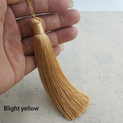 Ciucuri personalizabili de 12 cm din poliester cu inel de agățat, breton de cusut de mătase, ciucuri decorative cu cheie pentru decorarea casei cu pandantiv