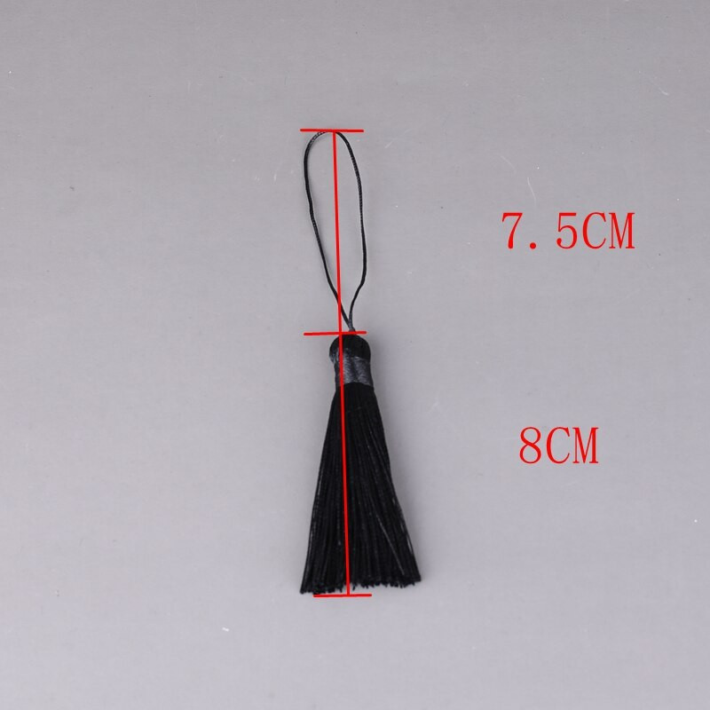 10Pcs 8cm Viseći konop Svila Za DIY Privjesak za ključeve Kuke za naušnice Privjesak Izrada nakita Pribor za pronalaženje Rese s resama