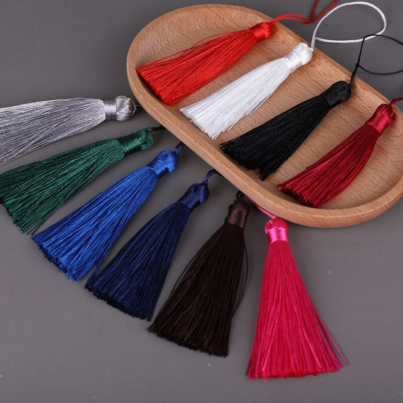 10Pcs 8cm Viseći konop Svila Za DIY Privjesak za ključeve Kuke za naušnice Privjesak Izrada nakita Pribor za pronalaženje Rese s resama