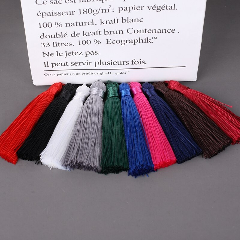 10Pcs 8cm Viseći konop Svila Za DIY Privjesak za ključeve Kuke za naušnice Privjesak Izrada nakita Pribor za pronalaženje Rese s resama