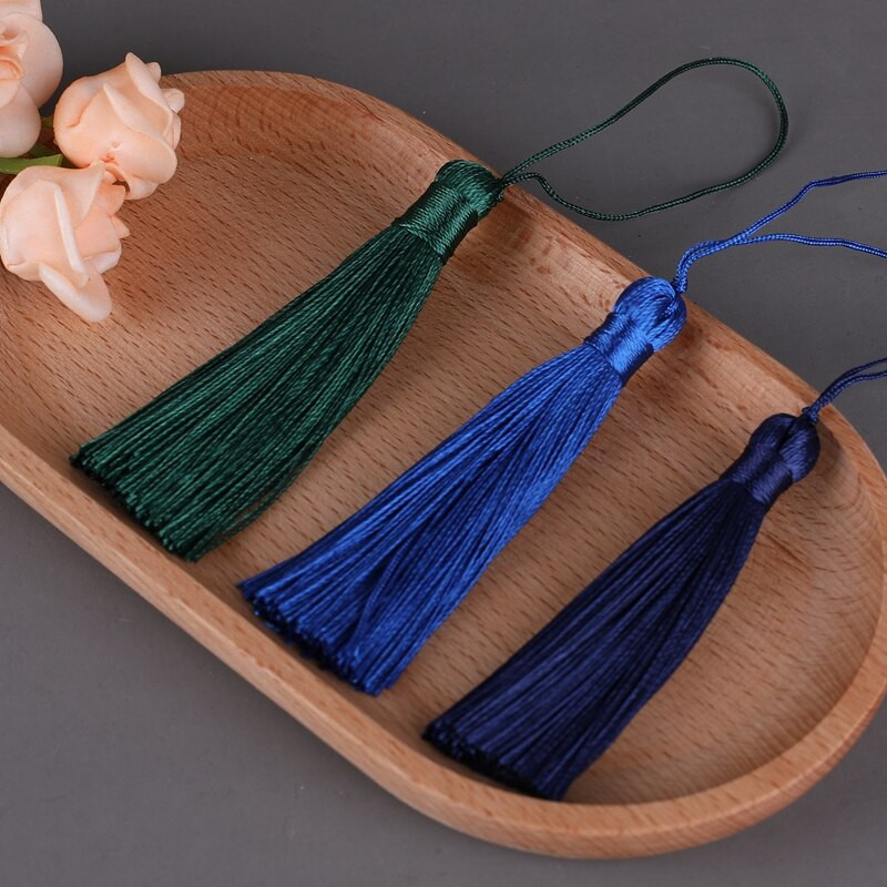 10Pcs 8cm Viseći konop Svila Za DIY Privjesak za ključeve Kuke za naušnice Privjesak Izrada nakita Pribor za pronalaženje Rese s resama