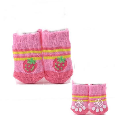 4X10Pcs/lot Slatke čarape za kućne ljubimce Protuklizne cipele za štene Štitnik za šape Proizvodi za male pasmine špicevi Božić