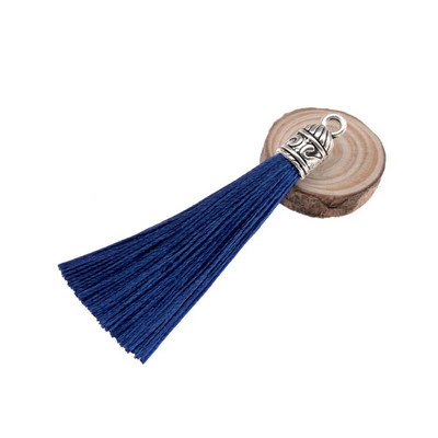 15kom/pakiranje 55 mm duga svilena četka s resicama s metalnim čepovima za naušnice Privjesci s kićankama Privjesak za DIY izradu nakita Materijal šešira