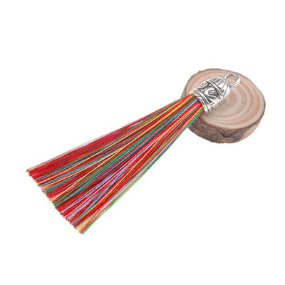 15kom/pakiranje 55 mm duga svilena četka s resicama s metalnim čepovima za naušnice Privjesci s kićankama Privjesak za DIY izradu nakita Materijal šešira