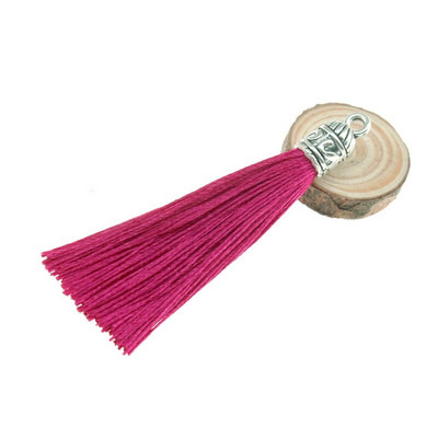 15kom/pakiranje 55 mm duga svilena četka s resicama s metalnim čepovima za naušnice Privjesci s kićankama Privjesak za DIY izradu nakita Materijal šešira