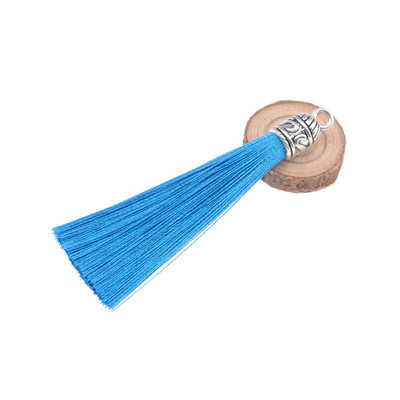 15kom/pakiranje 55 mm duga svilena četka s resicama s metalnim čepovima za naušnice Privjesci s kićankama Privjesak za DIY izradu nakita Materijal šešira