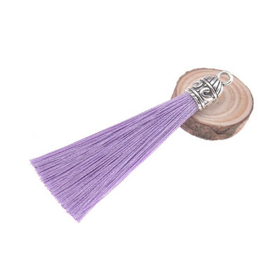 15kom/pakiranje 55 mm duga svilena četka s resicama s metalnim čepovima za naušnice Privjesci s kićankama Privjesak za DIY izradu nakita Materijal šešira