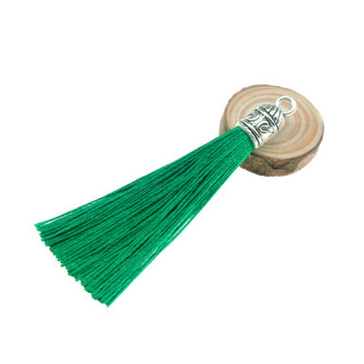 15kom/pakiranje 55 mm duga svilena četka s resicama s metalnim čepovima za naušnice Privjesci s kićankama Privjesak za DIY izradu nakita Materijal šešira