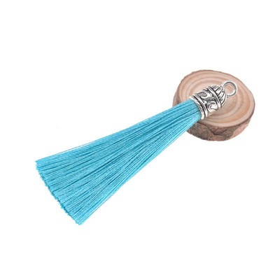 15kom/pakiranje 55 mm duga svilena četka s resicama s metalnim čepovima za naušnice Privjesci s kićankama Privjesak za DIY izradu nakita Materijal šešira